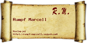 Rumpf Marcell névjegykártya